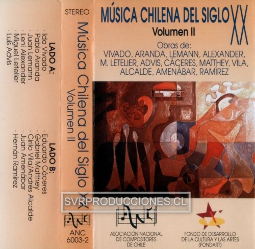 Música Chilena del siglo XX, Volumen II [Cassette] - Haga click en la imagen para cerrar