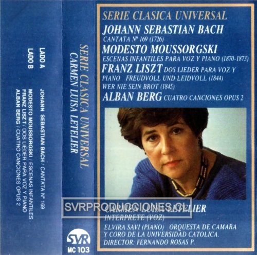 Serie Clásica Universal: Carmen Luisa Letelier [Cassette] - Haga click en la imagen para cerrar